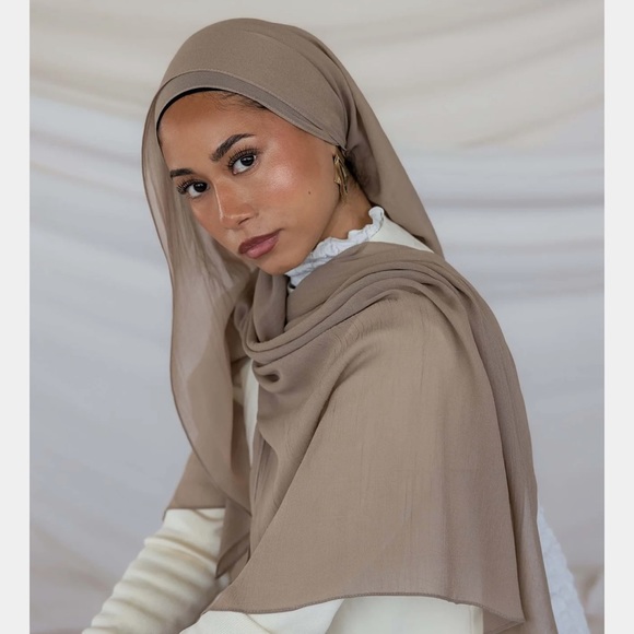 Vela Other - Vela Truffle Mushroom crepe chiffon scarf